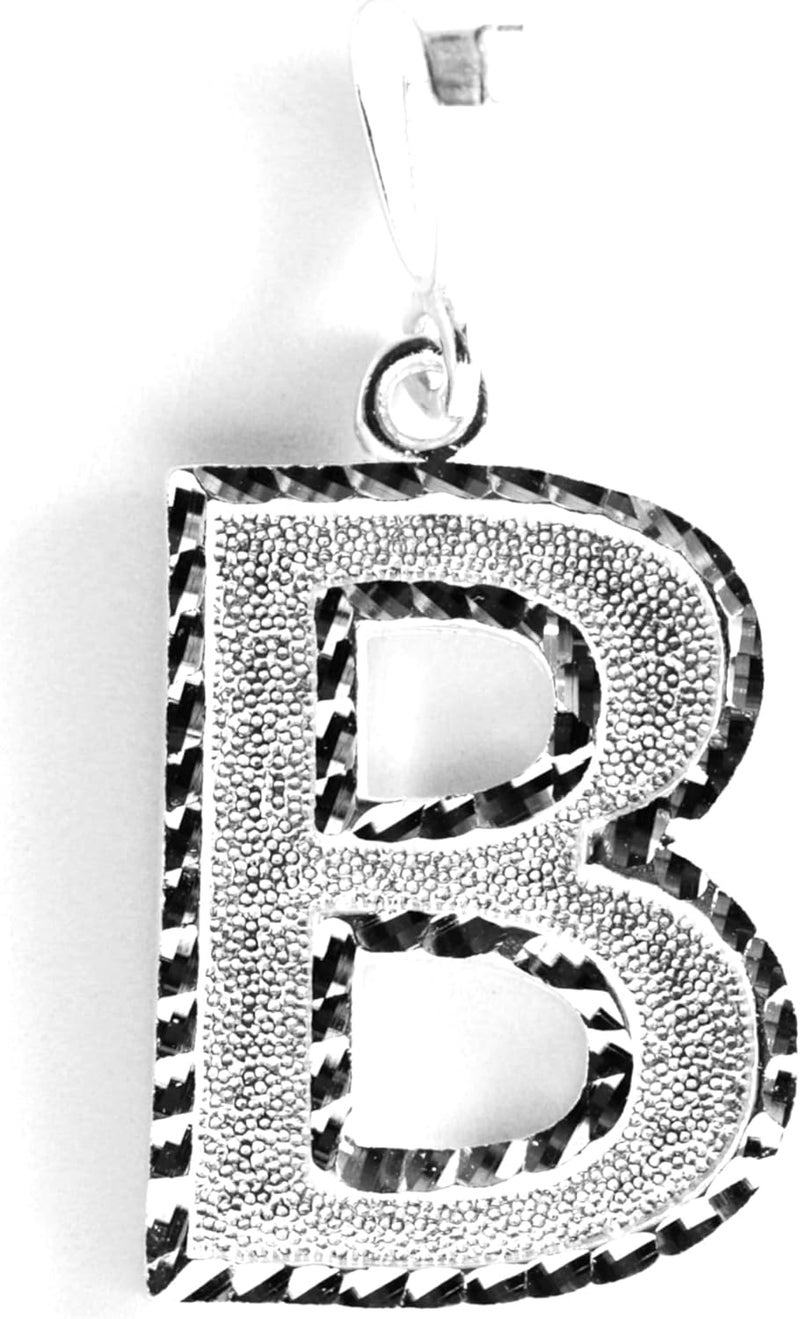 Deidreamers Personalized 1.0 Inch Solid.925 Sterling Silver Initial A-Z Charm - Image 1